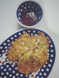 Japońskie pancaces - Kotlety wegetariańskie - okonomiyaki